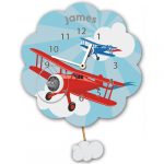 Airplane Personalised Wall Clock