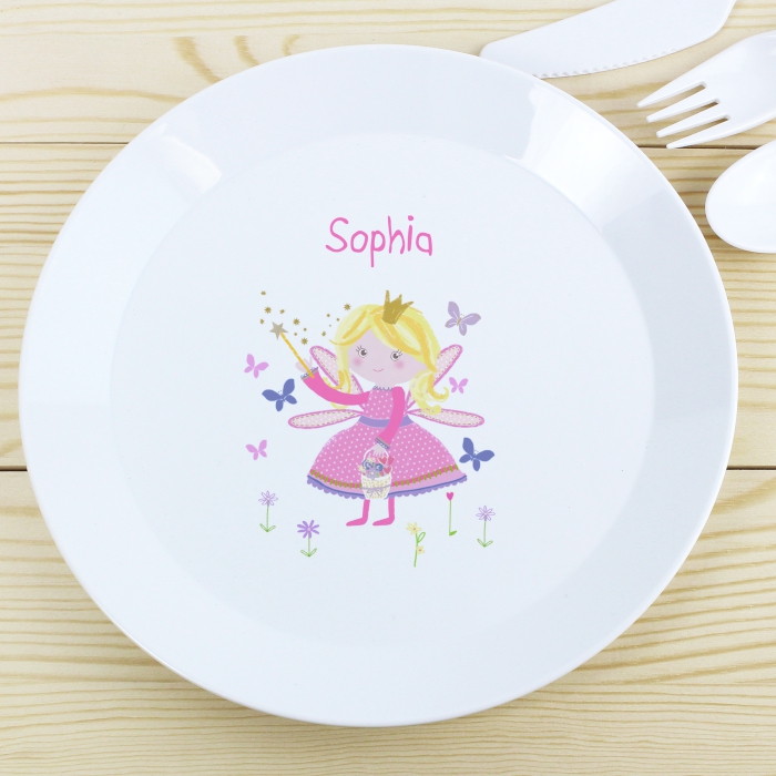 Garden Fairy Personalised Plastic Plate