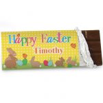 Personalised Easter Bunny Milk Chocolate Bar - matching gifts available. Personalise this Easter Bunny Chocolate Bar