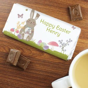 Personalised Chocolate Bar Easter Bunny