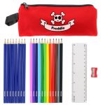 Personalised Red Skull Pencil Case