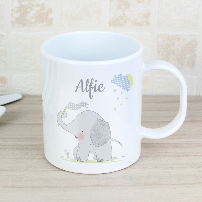 Personalised Elephant Plastic Mug