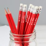 Personalised Name Only Red Pencils