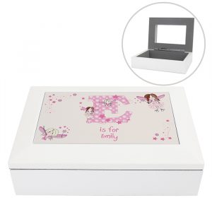 Personalised Wooden Jewellery Box Fairy