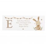 Personalised Hessian Rabbit Wooden Block Sign
