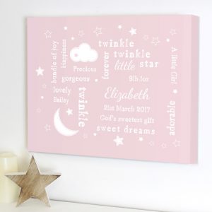 Personalised Canvas Nursery Picture