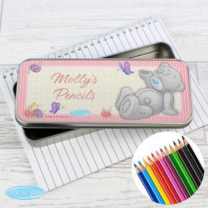 Personalised Me to You Pencil Tin with Pencil Crayons
