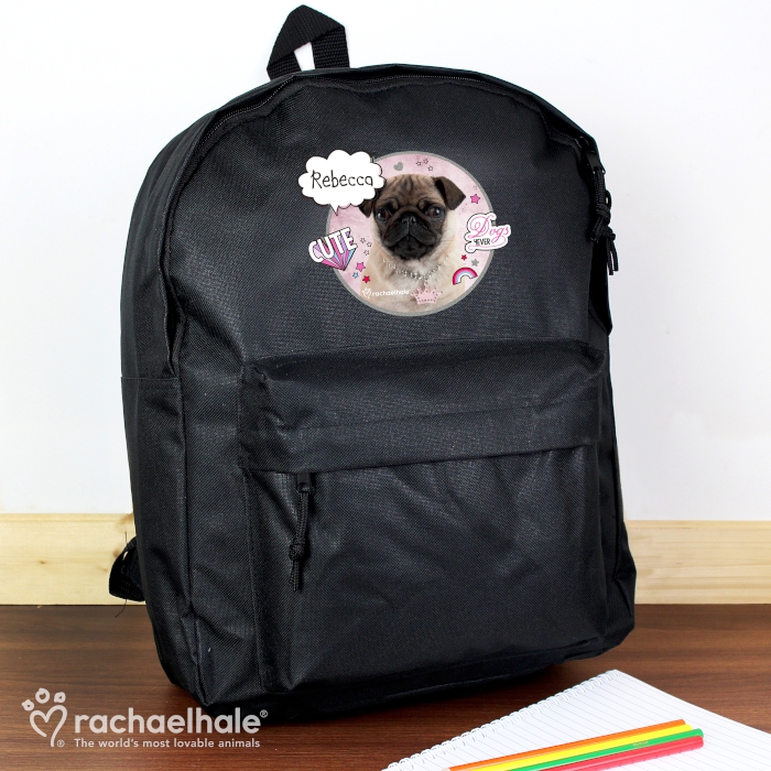 Personalised Pug School Bag