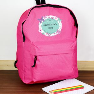 Personalised School Back Pack - Butterfl