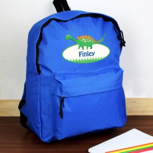 personalised dinosaur school bag