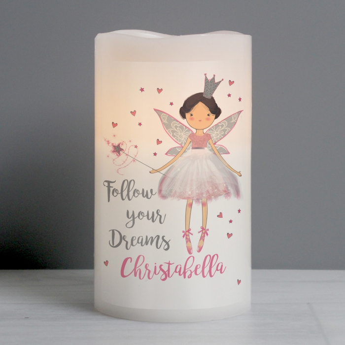 Personalised Fairy Princess LED Night Light Candle