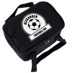 Black & White Football Personalised Lunch Bag