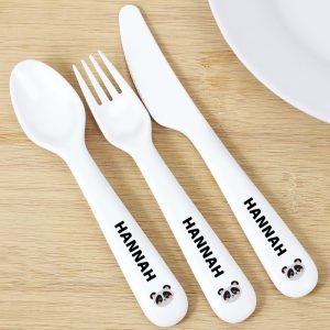 Personalised Panda 3 Piece Cutlery Set