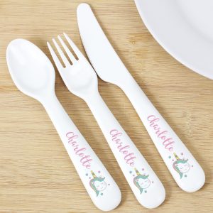 Personalised Unicorn Cutlery Set