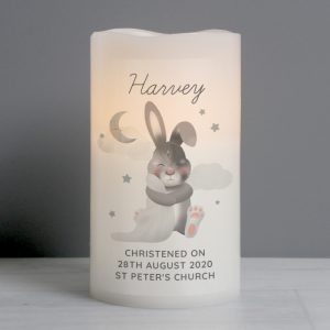 Personalised Baby Bunny LED Candle Nightlight