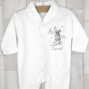 Personalised Newborn Easter Bunny Baby Grow