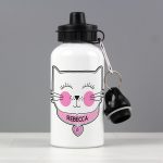 Cute Cat Personalised Water Bottle