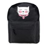 Personalised Cat School Bag