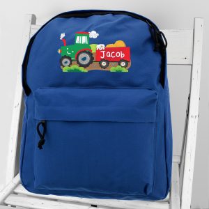 Personalised Tractor School Bag