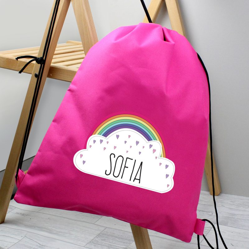 Rainbow Girls Personalised PE Swimming Kit Bag