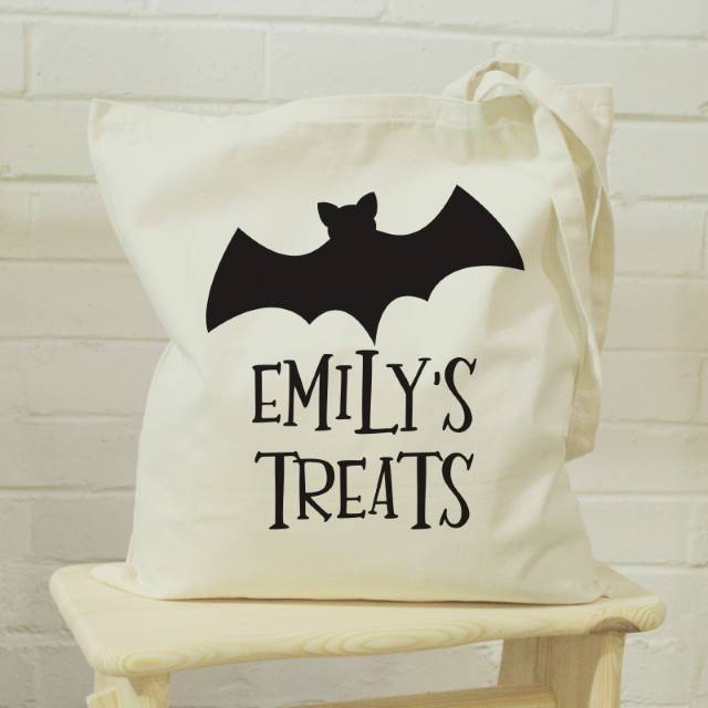 Personalised Bat Halloween Bag