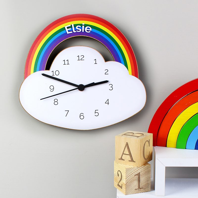 Personalised Rainbow Clock