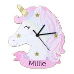 Children's Personalised Clock Unicorn