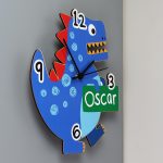 Children's Personalised Dinosaur Wall Clock