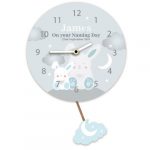 Persoanalised Children's Wall Clock with Pendulum