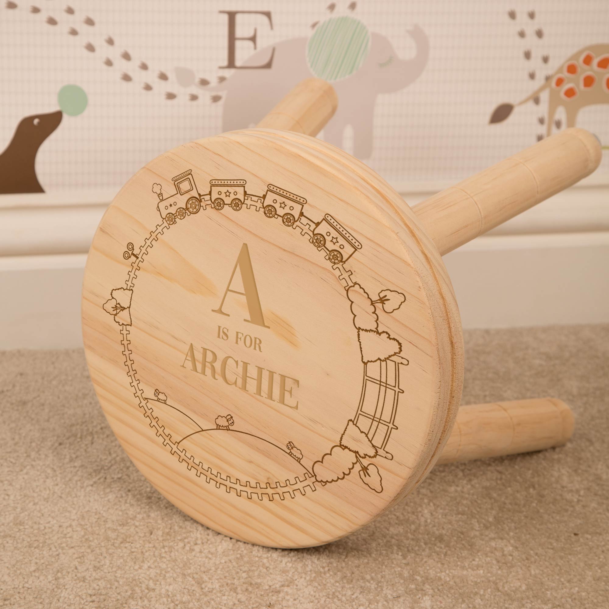 Children's Personalised Wooden Stool