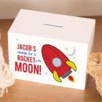 Personalised Space Rocket Moneybox