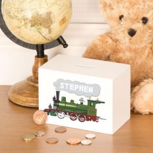 Personalised Steam Train Money Box