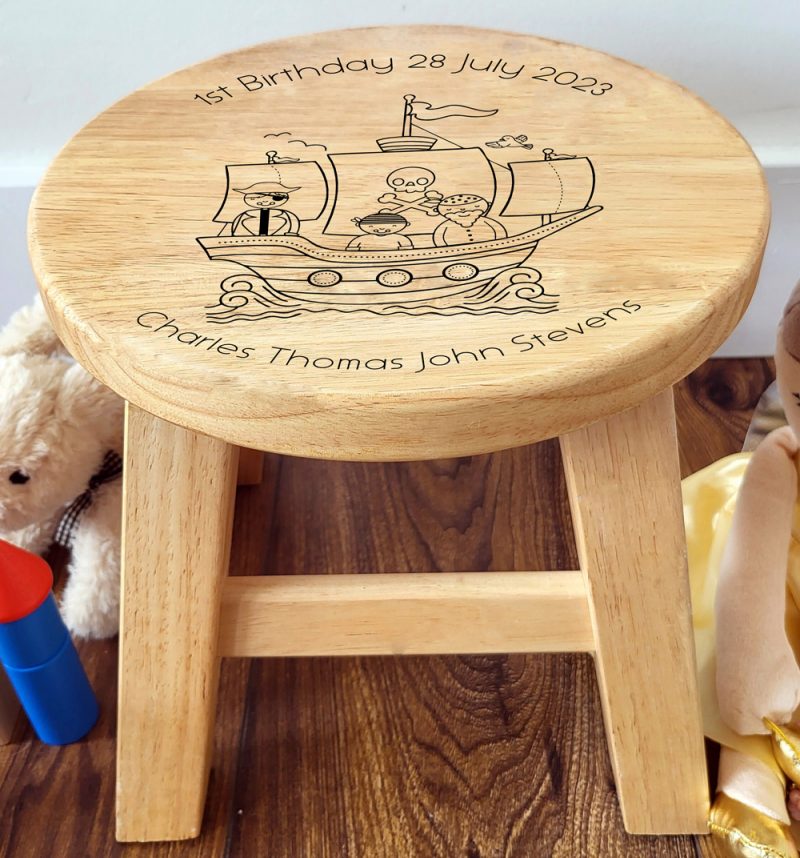 Pirate Wooden Stool