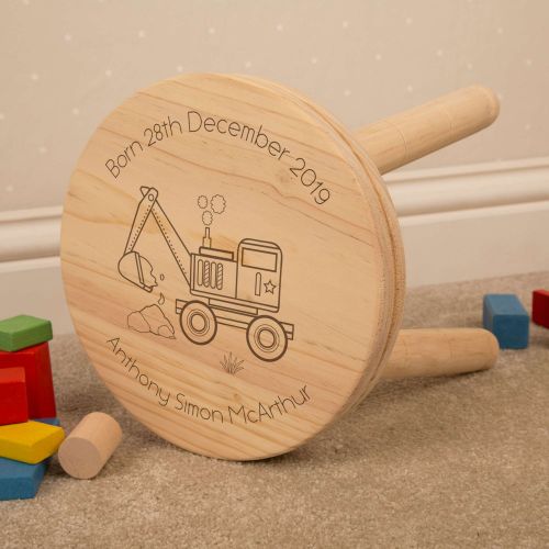 personalised childrens stool digger