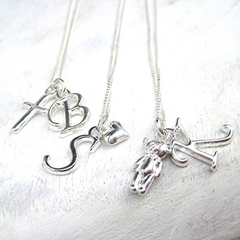 Personalised Girls Initial Charm Necklace