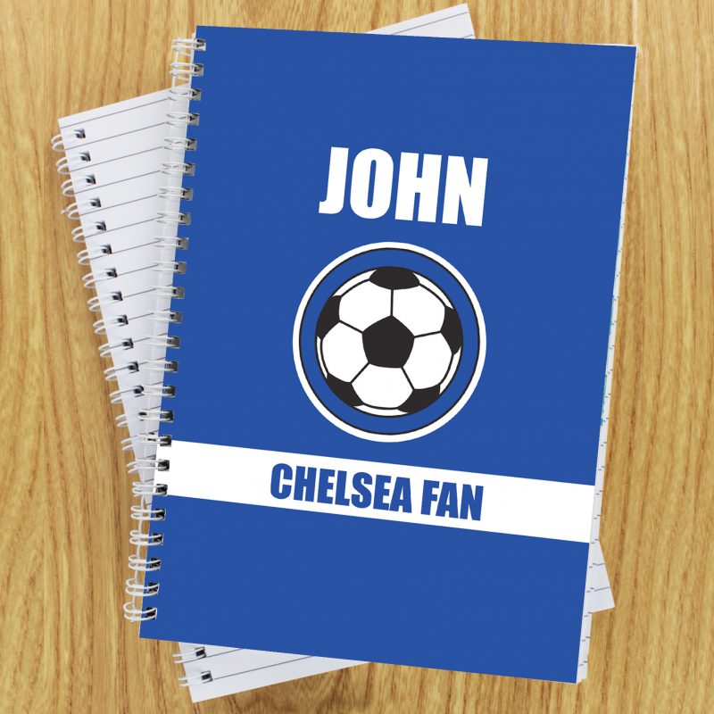 Dark Blue Football Fan Notebook A5