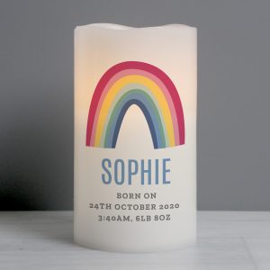 Personalised Rainbow LED Nightlight Candle