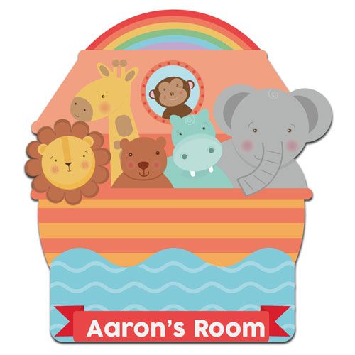 Noah's Ark Bedroom Door Plaque