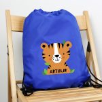 Personalised Tiger Blue Kit Bag