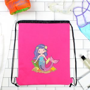 Personalised Mermaid Pink Swim Bag