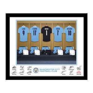 MCFC Goalkeeper Dressing Room Framed Print