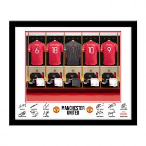 MUFC Goalkeeper Dressing Room Framed Print