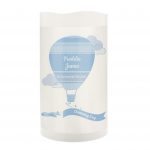 Personalised Up & Away Blue LED Candle
