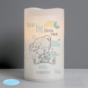 Tiny Tatty Teddy Blue Dream Big LED Candle