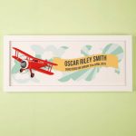 Childs Aeroplane Personalised Framed Print