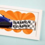 Racing Car Personalised Framed Print
