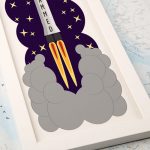 Space Rocket Personalised Framed Print