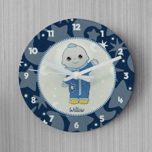 Moon and Me Moon Baby Glass Clock