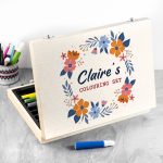Personalised Flower Garland Colouring Set