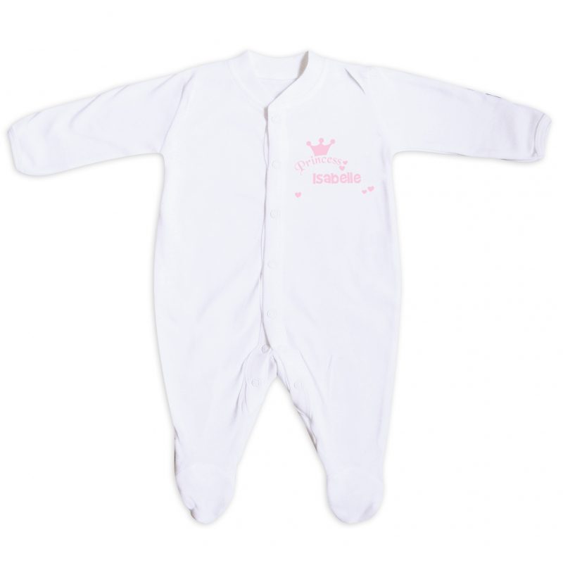 Personalised Little Princess Babygrow 0-3 Months